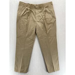 Vintage‎ Smokey Joe's Chino Khaki Pants Mens 48x32 Beige Pleated Casual Y2K NWT